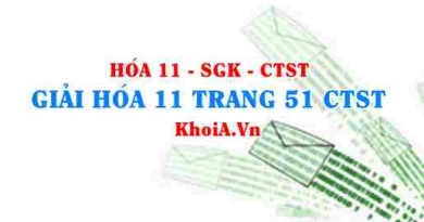 Giải Hóa 11 trang 51 Chân trời Sáng tạo